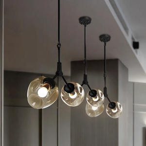 İskandinav yaratıcı oturma odası kolye lambaları Modern Minimalist kişilik altın atmosfer yemek yatak cam kolye işıkları - Product Image 4