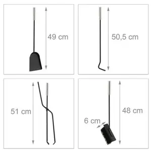 El Juego de Herramientas de <span class=keywords><strong>chimenea</strong></span> de hierro forjado de 4 piezas incluye pinzas antiguas de póquer de <span class=keywords><strong>chimenea</strong></span>, accesorios de soporte de cepillo de pala, juego negro - Product Image 4