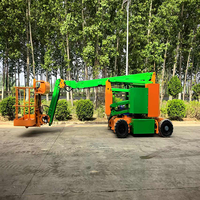 Nouvelle plateforme de travail aérien articulée autopropulsée électrique Jiubang 12M, flèche hydraulique, dégagement au sol de 0,3 m, origine Shandong