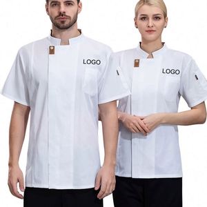 Chef Jacket Blue Color Restaurant Uniforms Arabic Sets Men Chef Uniform All Colors Wholesale Kitchen Chef Coat Jacket Men Gray - Product Image 4