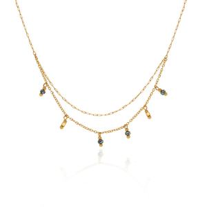 สร้อยคอจี้วินเทจสุดฮิตสำหรับผู้หญิง ชุบทองขัดเงาอย่างดี ผลิตจากสแตนเลสสตีล 316L เหมาะสำหรับวันครบรอบ - Product Image 1