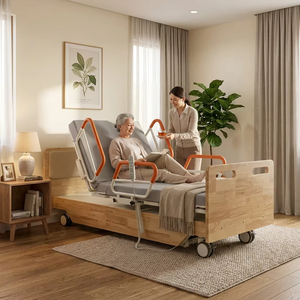 Lit médicalisé pivotant réglable en hauteur avec roulettes en PU pour la maison et les cliniques – Conception ajustable en hauteur 420 - Product Image 4