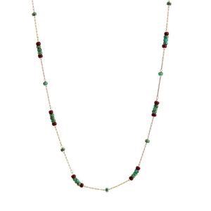 French Vintage <b>Glass</b> <b>Wine</b> <b>Red</b> Contrast Handmade Beaded Necklace for Women's Summer Versatile Neckchain - Product Image 1