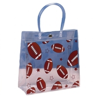 Sac fourre-tout personnalisé en PVC transparent avec imprimé football pour cadeaux, courses, fêtes et emballages événementiels