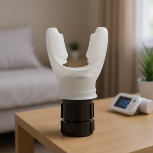 Entrenador Respiratorio, Dispositivo de Entrenamiento Pulmonar, Herramienta Manual de Ejercicios de Respiración de Silicona, Blanco, Negro, Gris, Modelo D0100HAKHCA - Product Image 2