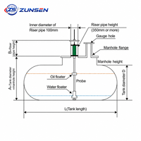 Jauge de niveau magnétostrictive de type flotteur, sonde de mesure de liquide avec signal RS485 pour réservoir souterrain de station-service