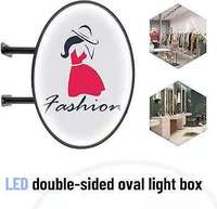 Boîte à lumière ronde à LED personnalisée Support de signalisation Cadre en aluminium Enseigne de boutique extérieure avec éclairage pour présentoirs extérieurs ronds