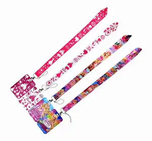 Barbie Polyester Lanyard Denji Keychain Cartoon Neck Strap for ID Holder Promotional Gifts