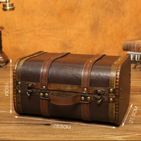 Valise en bois vintage, boîte de rangement, style antique, accessoire de photographie, organisateur de présentation
