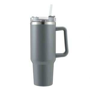Tasse de voyage isotherme en acier inoxydable de 40 oz avec poignée et paille, sans BPA, personnalisable avec logo – Vente chaude - Product Image 5