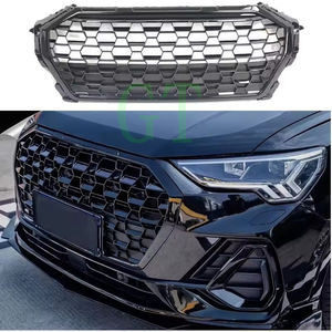 Grille de pare-chocs avant style RSQ3 pour Audi Q3 2020 2021 2022 2023, grille noire en ABS, accessoire automobile - Product Image 4