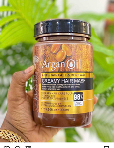 <span class=keywords><strong>Masque</strong></span> capillaire crémeux à l'huile d'argan <span class=keywords><strong>anti</strong></span>-<span class=keywords><strong>chute</strong></span> de <span class=keywords><strong>cheveux</strong></span> 98% Répare les <span class=keywords><strong>cheveux</strong></span> abîmés 1000ml - Product Image 2
