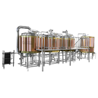 Micro brassage artisanal 7bbl 1000l, 1 pièce, en cuivre rouge, équipement de brassage pour brasserie et pub
