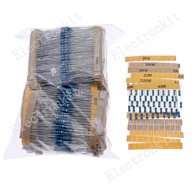 1350 Pieces 135 Types 10 Pieces Each 1/4W Metal Film Resistor Kit Through-Hole Resistor Component Kit From China
