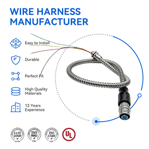 Ekipman, ev aletleri için paslanmaz çelik boru ile kalıplı kadın XS8JK-4P fiş 28AWG kablo - Product Image 3