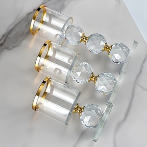European Style Crystal <strong>Candle</strong> <strong>Holders</strong> Simple Romantic Glass Decorations <strong>Windproof</strong> Features Tall <strong>Candle</strong> Cups Lanterns - Product Image 4