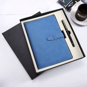 Libreta con Cubierta de Cuero Personalizada con Logotipo Grabado, Agenda con Tapa Blanda, Planificador, Artículos de Oficina con Cierre de Hebilla - Product Image 1