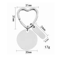 Porte-clés rond vintage personnalisable Ywyougang avec breloque en acier inoxydable, cadeau personnalisé