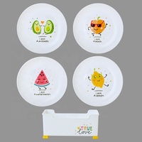 Assiettes en plastique PP avec logo personnalisé pour enfants, ensembles d'assiettes de fruits, table de cuisine, plateau à ordures, plateau à cracher en os