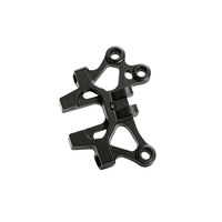Support creux léger en aluminium anodisé noir usiné sur mesure par CNC 5 axes pour liaison d'équipement de mouvement