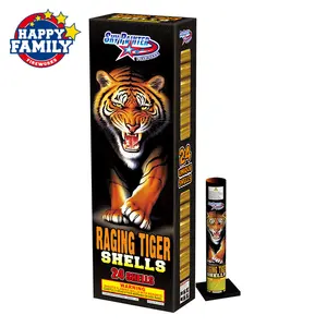 OMG Factory Price Hot Sale 4 Inch Mega cold flame rotating RAGING TIGER SHELLS canister shell fireworks