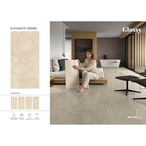 Luxury Crema 600x1200mm Glazed Porcelain Floor And <b>Wall</b> Slab Tiles Wholesale Price for Africa - Product Image 2