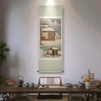 Peinture sur rouleau de soie chinoise traditionnelle, Nuit de neige, Visite de Zhao Pu, Œuvre d'art faite à la main, Reproduction haute résolution, Décoration intérieure