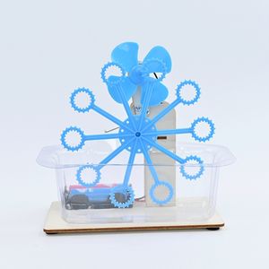 Kit de Máquina de Burbujas de Madera DIY OKYN-G6578, Juguete Educativo STEM, Generador de Manivela, Proyecto de Ciencia - Product Image 4