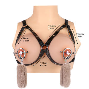 QKKQ fourrure queue mamelon pince avec chaîne <span class=keywords><strong>en</strong></span> <span class=keywords><strong>peluche</strong></span> sein <span class=keywords><strong>Clitoris</strong></span> Clips mamelon stimulateurs BDSM Sex Toys pour femmes bijoux de corps - Product Image 5