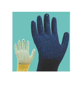 热销针织点状自由尺寸手手套用于工业基础工作印度出口商生产的橡胶工业手套