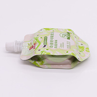 Pochette personnalisée en forme de pingouin avec bec verseur, emballage à soufflets latéraux de qualité alimentaire pour boisson gelée au lait de raisin vert et graines de chia