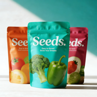 Sachet Doypack Personnalisé en Aluminium Imprimé pour Emballage Agricole de Légumes, Maïs, Graines de Fruits et Graines de Tomates