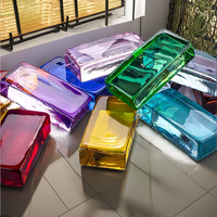 Briques de verre givré creuses et étanches personnalisables en plusieurs couleurs pour la conception de blanchisseries industrielles modernes