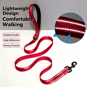 Popular Reflective Silk Nylon Dog Traction Rope Large Medium Small Dog Outing Thickening <b>Pet</b> Walking Dog Rope - Product Image 6