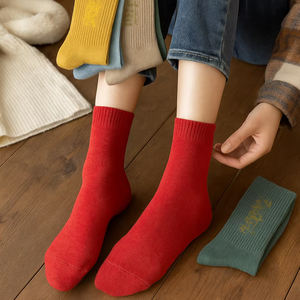 Haute ligne organique broderie Art Nouveau chaussettes <span class=keywords><strong>musée</strong></span> galerie ouvertures équipage disponible marron rose respirant Nylon pour l'hiver - Product Image 1