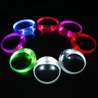 Pulsera/Brazalete Luminoso LED Ajustable de Goma, Activado por Sonido, Promocional