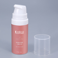Bouteille de lotion corporelle sans air en plastique PP personnalisée de luxe de 0.5oz 1oz 1.7oz avec pompe à vide pour emballage de soins de la peau