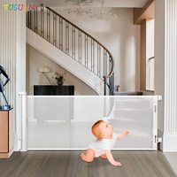 Barrière de sécurité rétractable en maille pour bébé, barrière de sécurité pour escalier domestique, barrière de sécurité pour bébé supplémentaire pour escalier, couloir, barrière de sécurité rétractable pour bébé