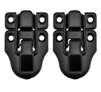 Loquets à bascule avec vis de renforcement, noirs, pour boîtes à outils classiques, remplacement de serrures à boucle