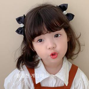 Barrette à cheveux 3D en satin pour enfants, motif princesse en fuite, avec strass et paillettes pour petites filles - Cadeau mignon - Product Image 3