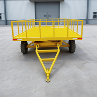 Remorque de transport aéroportuaire, chariot à plateau bas pour marchandises