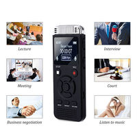 Réduction professionnelle du bruit un clic enregistreurs vocaux numériques écran LCD Ultra mince clé USB lecteur MP3 enregistreur Audio