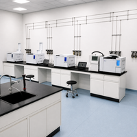 Banc de laboratoire de conception optimale, table latérale entièrement en acier avec espace pour les genoux, pour institut de recherche