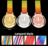 Médailles de sport personnalisées en gros pour les événements de marathon et de football, en alliage de zinc et en métal, placage or, forme ronde, impression UV