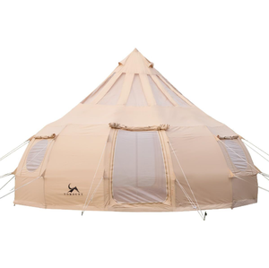 Carpa de Glamping Impermeable de Lona de Algodón, Yurta para Observación de Estrellas, 5 Metros de Diámetro, Carpa Tipo Campana de Lujo para Campamentos Familiares al Aire Libre - Product Image 2