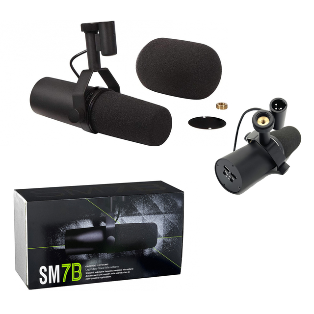 Professional SM7B Dynamic Microphone for Podcasting and Live Studio Recording Metal Construction Wired Communication