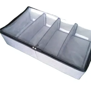 Conteneur de stockage sous-lit, Solution avec organisateur de stockage, de matériaux solides et respirants