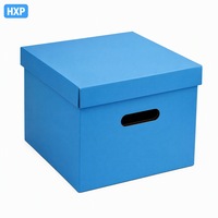 Boîte de rangement en carton ondulé personnalisée avec couvercle et poignée pour l'emballage d'archives