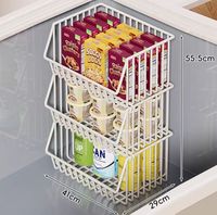 Chariot de rangement empilable en fil métallique sur roulettes pour garde-manger, avec paniers de rangement pour fruits et légumes