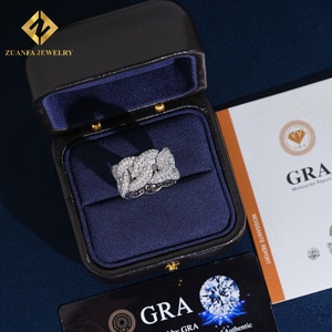 ZUANFA JEWELRY New Arrive In Stock Hip Hop Iced Out Miami Cutout <b>Ring</b> 925 <b>Silver</b> VVS Moissanite <b>Ring</b> <b>Men</b> <b>Ring</b> - Product Image 3